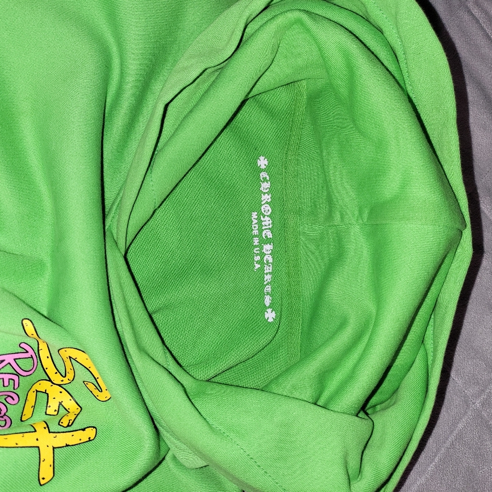 Bright Green Graphic Hoodie Sweatshirt - Men - Picture 6 of 7